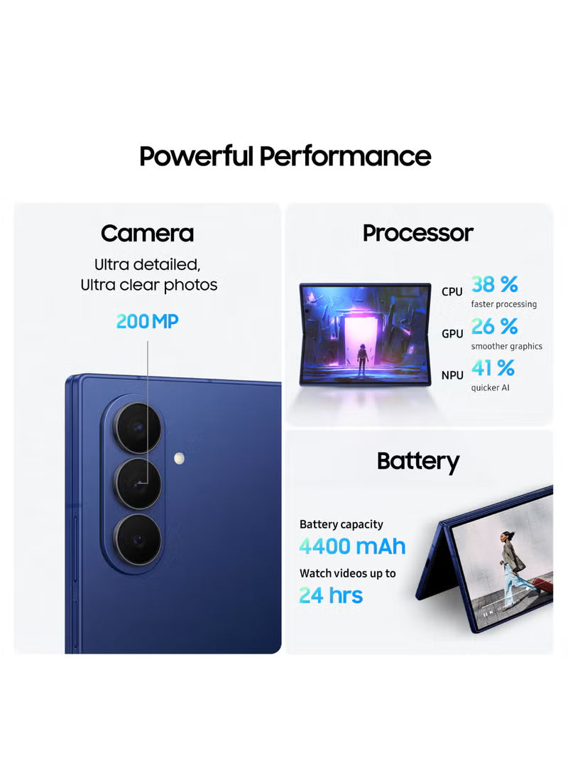 Samsung Galaxy Z Fold 7 12GB 256GB 5G Blue Shadow (Middle East Version)