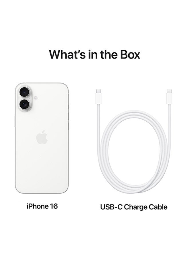 Apple iPhone 16 256GB - White (Middle East Version)