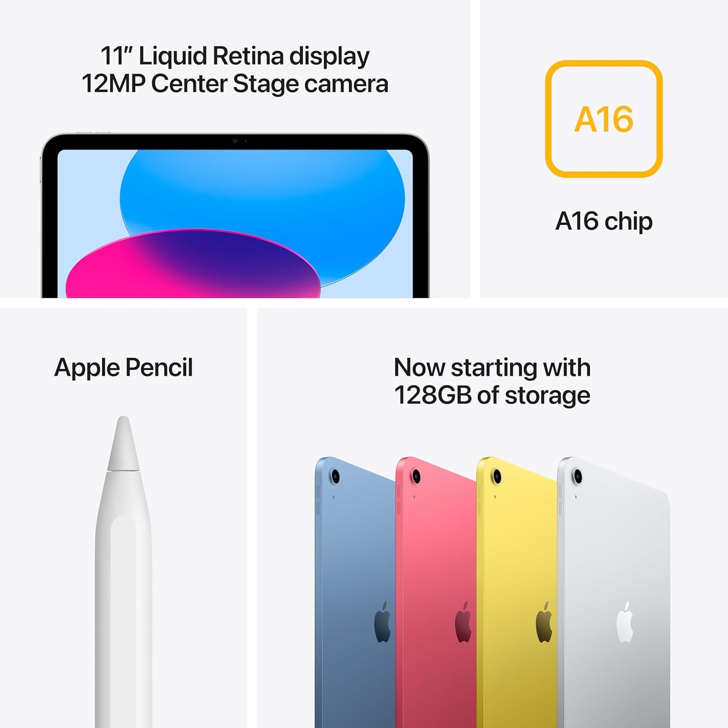 Apple iPad 2025 (11th Gen) Silver A16 11" Wi-Fi 128GB (Middle East Version)