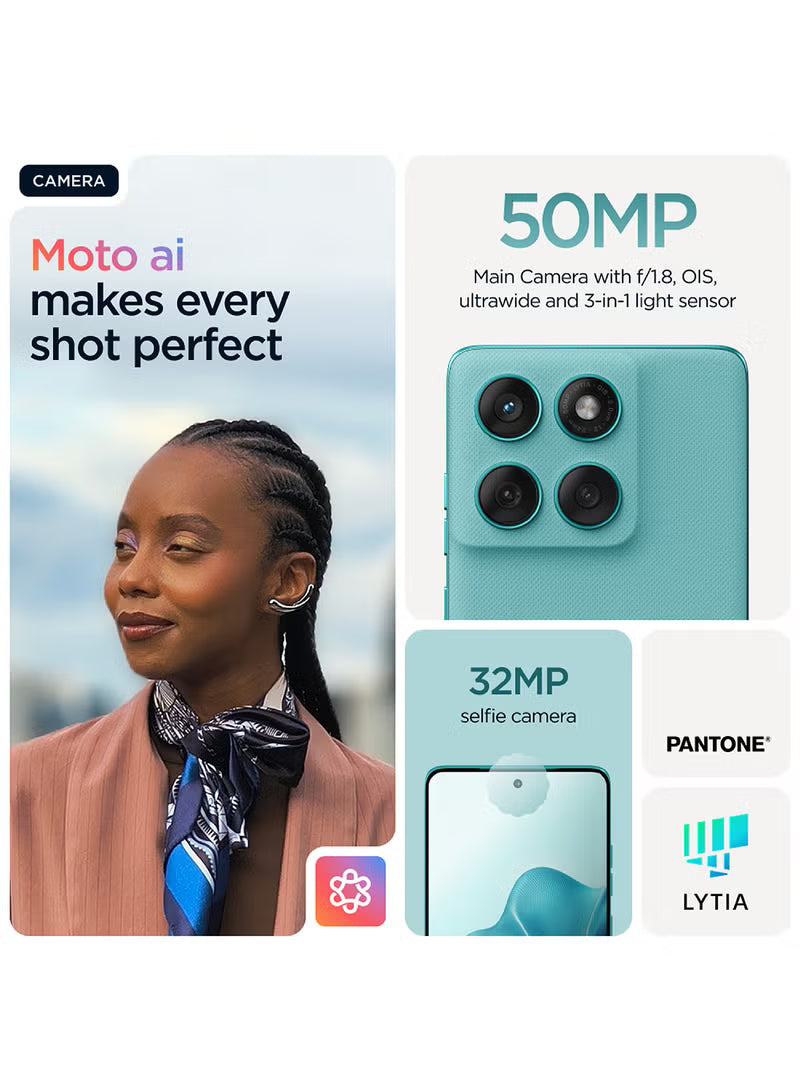 Motorola Edge 60 Fusion 12GB RAM 256GB 5G Pantone Amazonite(blue) (Middle East Version)