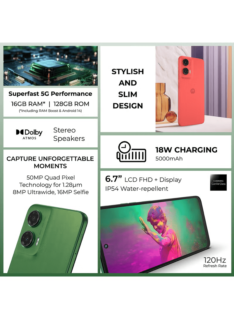 Motorola G35 8GB RAM 128GB 5G Leaf Green (Middle East Version)