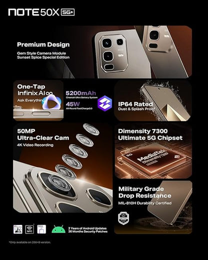 Infinix Note 50 X 8GB RAM 256GB 5G Titanium Grey