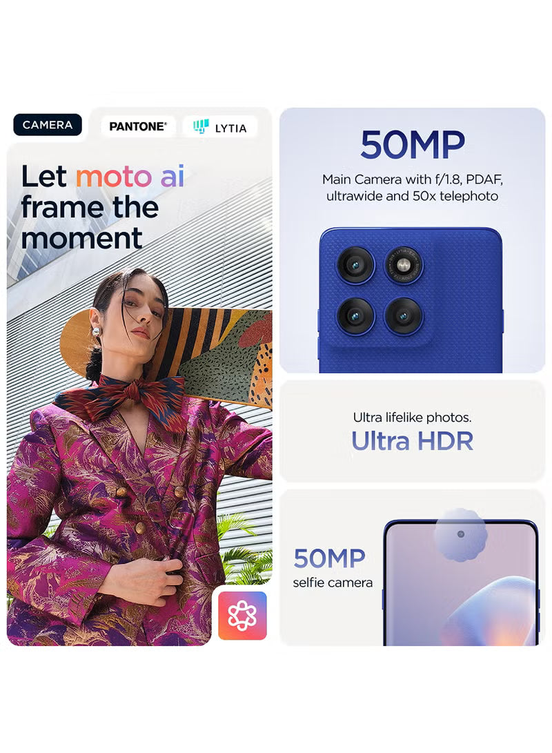 Motorola Edge 60 Pro 12GB RAM 512GB 5G PANTONE Dazzling Blue (Middle East Version) (Copy)