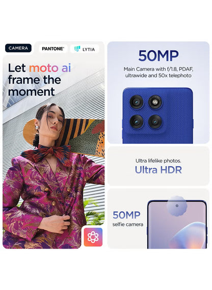 Motorola Edge 60 Pro 12GB RAM 512GB 5G PANTONE Dazzling Blue (Middle East Version) (Copy)