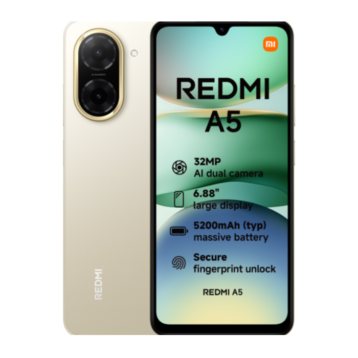 Redmi A5 4GB RAM 128GB Sandy Gold