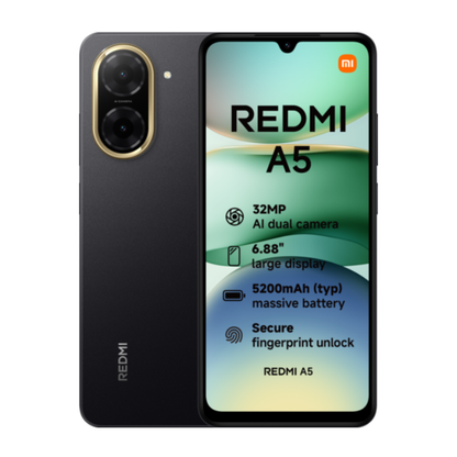 Redmi A5 4GB RAM 128GB Midnight Black