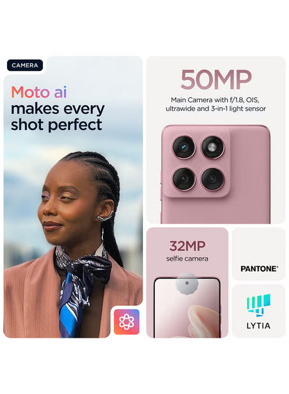 Motorola Edge 60 Fusion 12GB RAM 256GB 5G Pantone Zephyr(pink) (Middle East Version)
