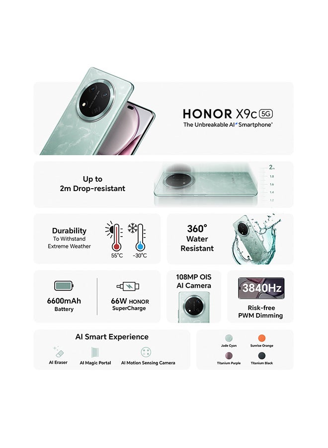 Honor X9C 12GB RAM 256GB 5G Jade Cyan (Middle East Version)